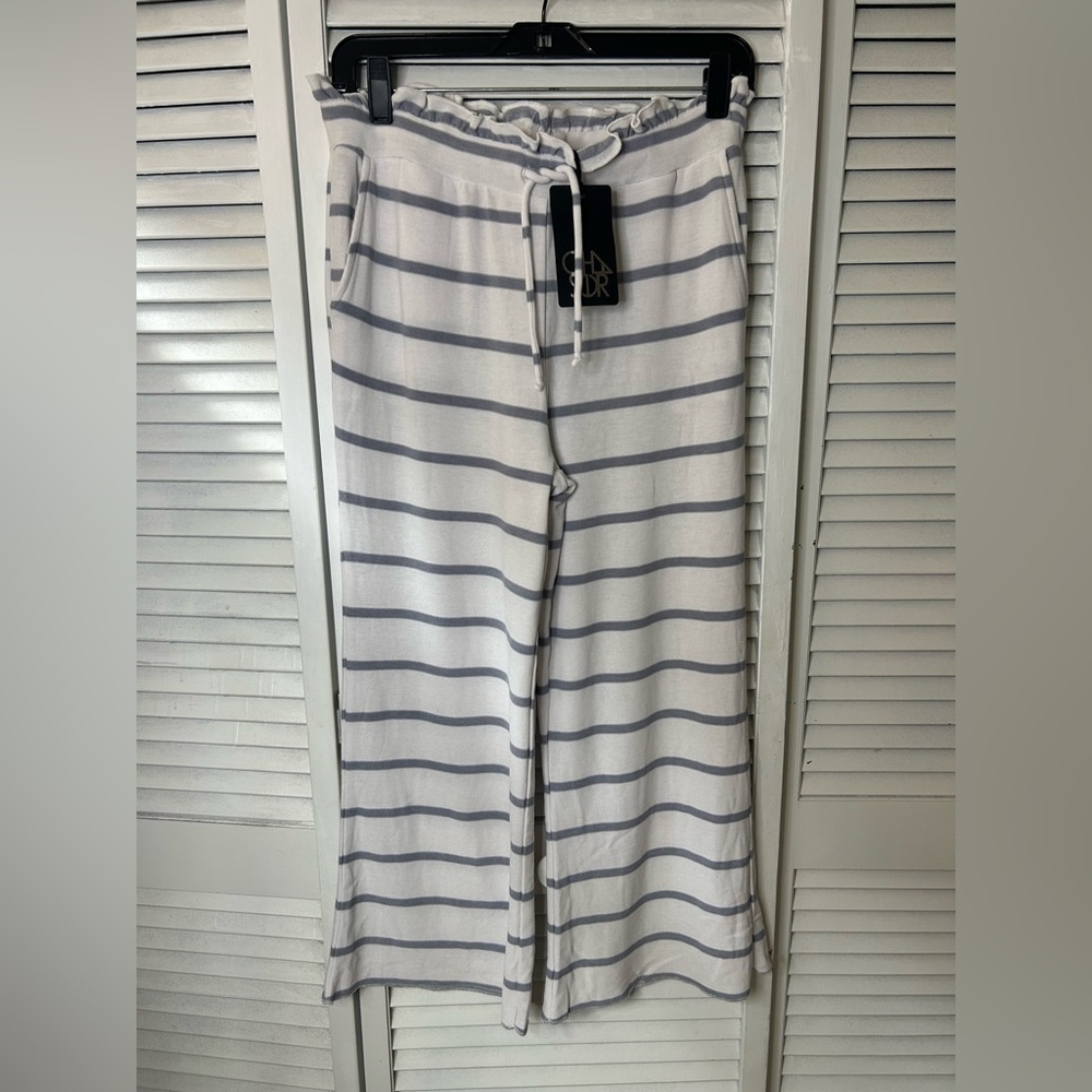 Chaser Striped Wide-Leg Pants Size Medium